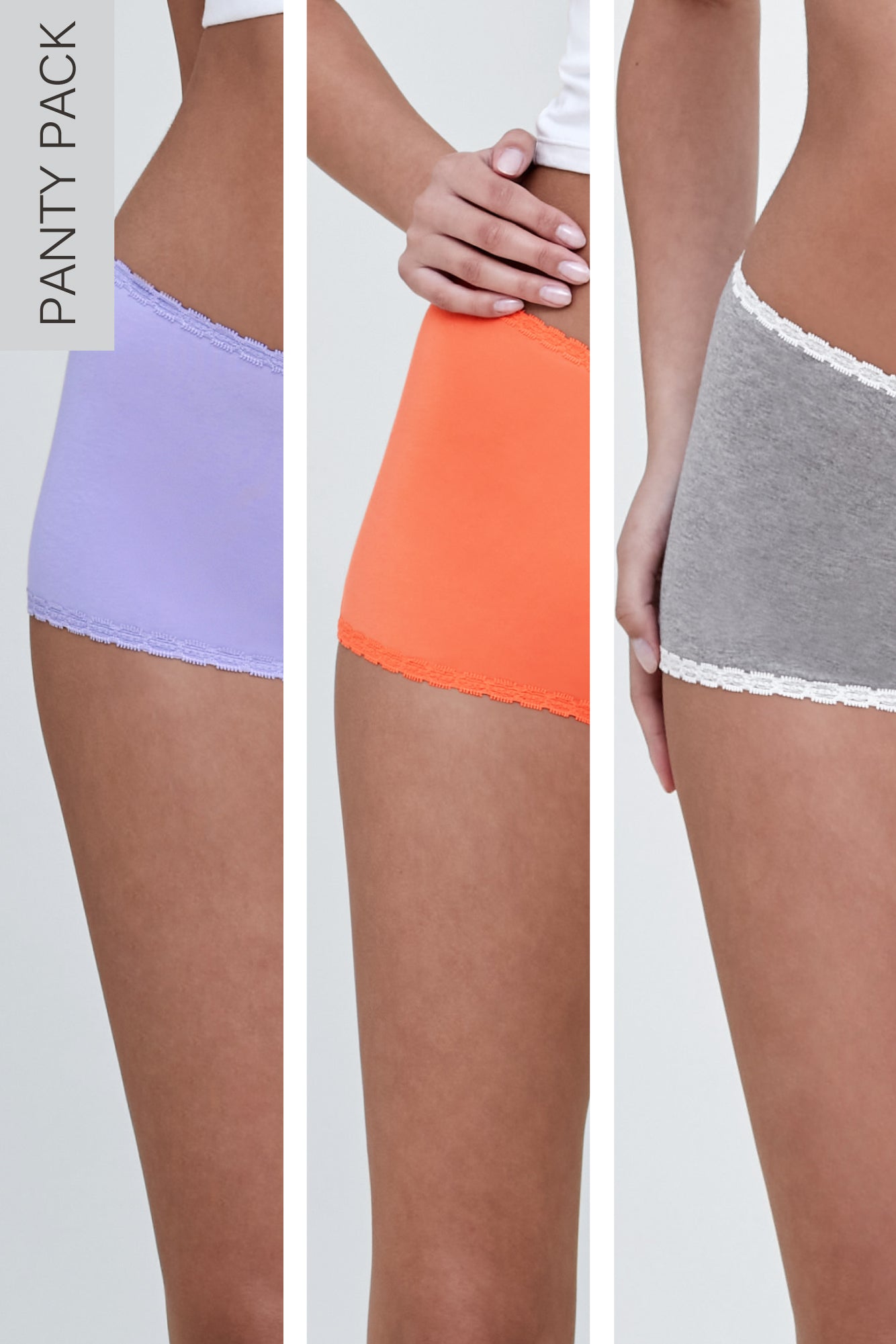 Adorned Cotton Boyshort 3-Pack - FINAL SALE